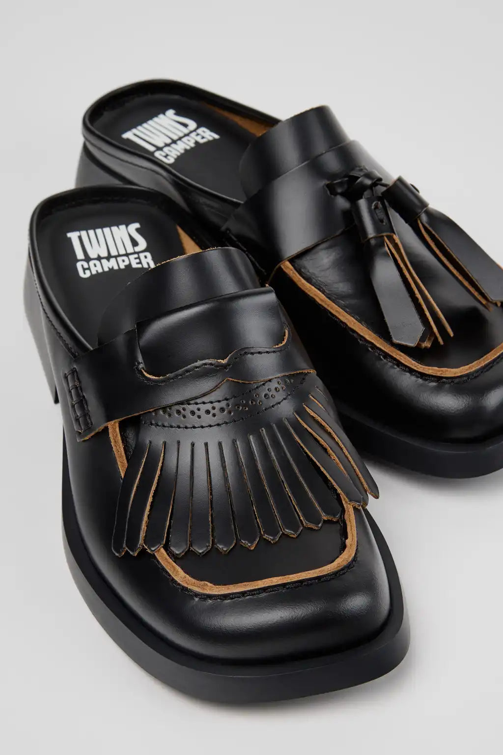 Twins Multicolor Leather Moccasins for Women.