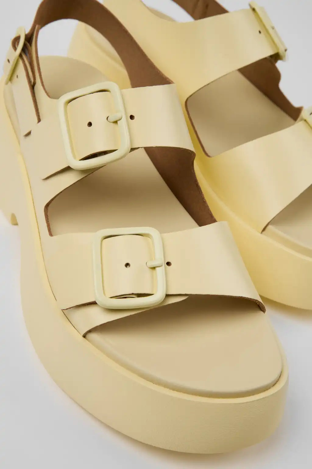 Tasha Black Leather Sandals for Women.