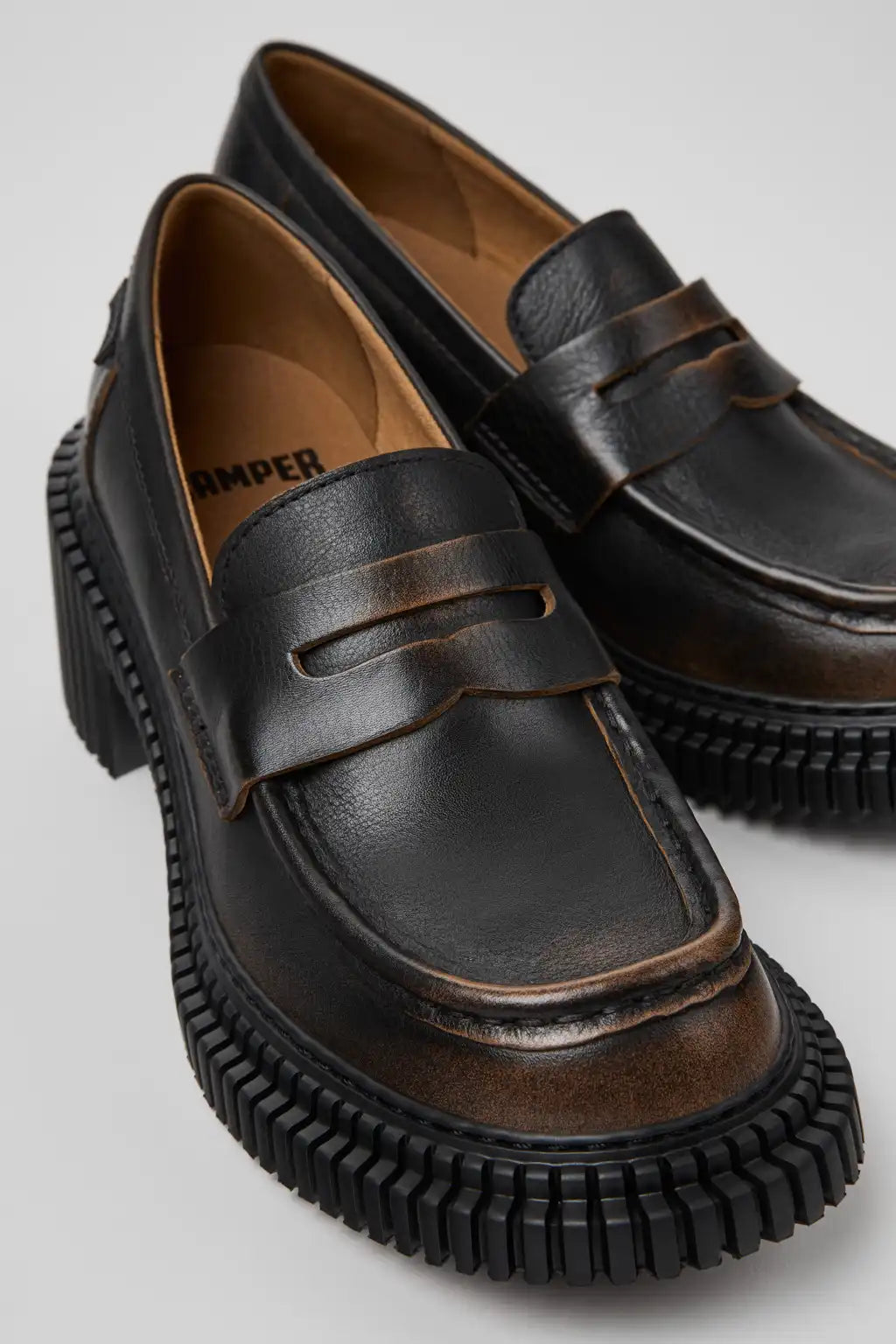 Pix London Burgundy Leather Moccasins for Women.