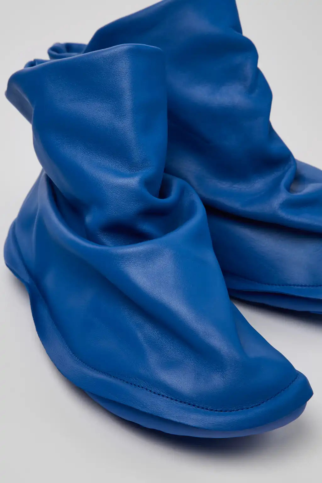 Camper x ISSEY MIYAKE - Peu Form Black Leather Ankle Boots for Men.
