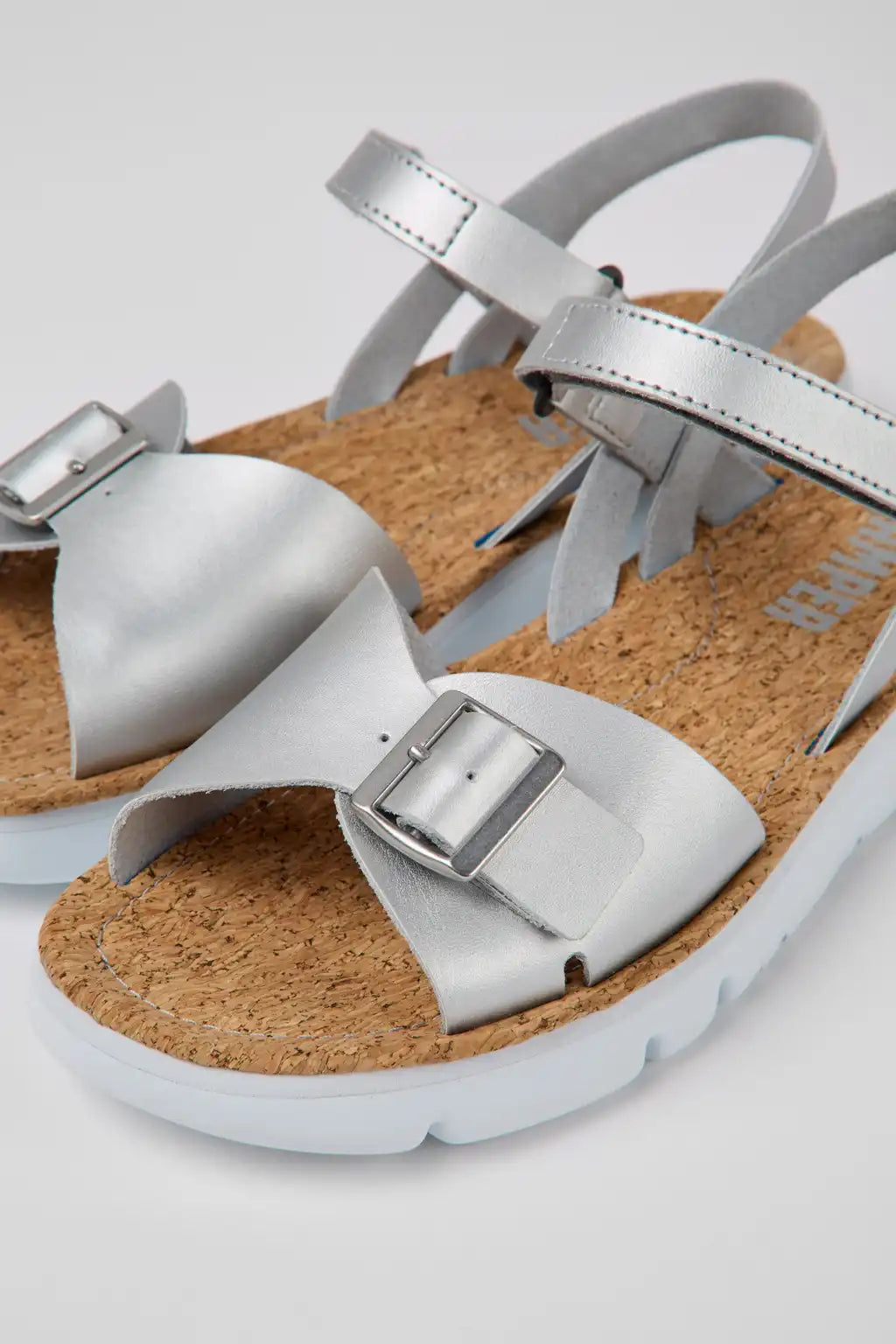 Oruga Red Leather Sandals for Women.