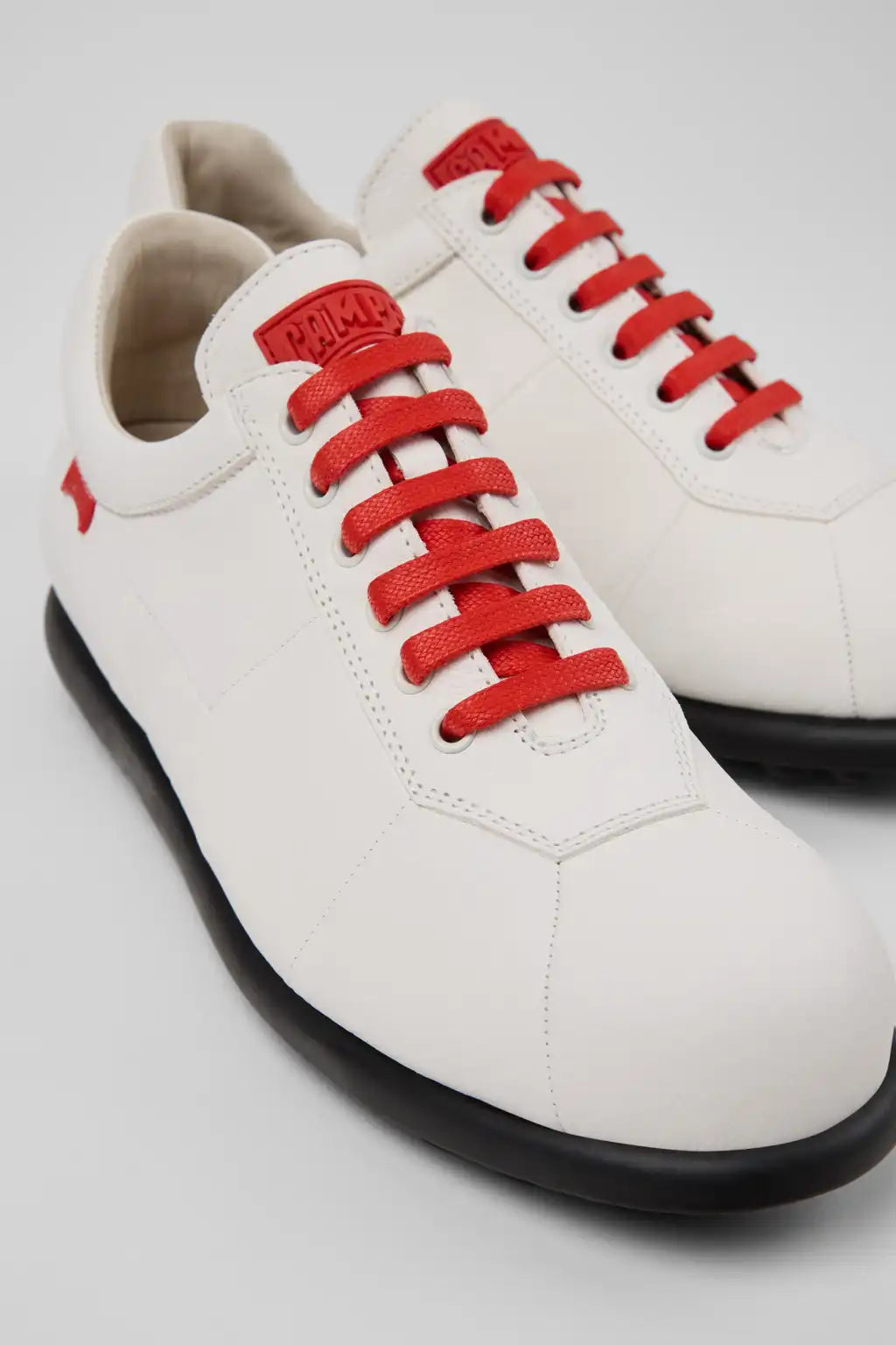 Twins Beige Leather Shoes for Men.