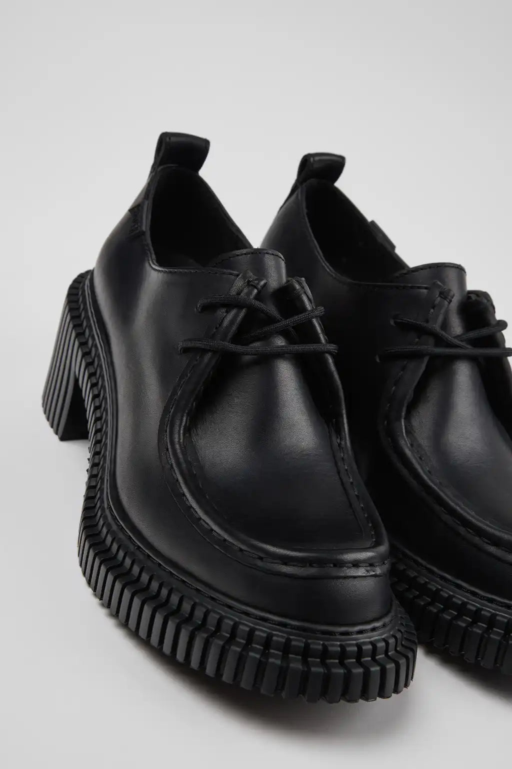 Pix London Black Leather Shoes for Women.