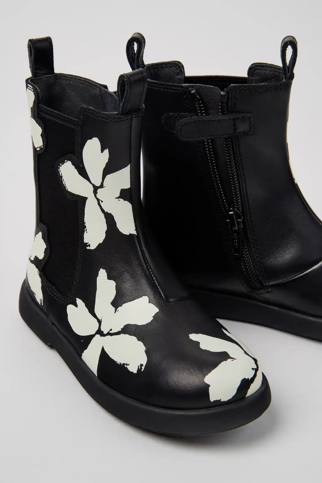 Twins Multicolor Leather Mid Boots for Kids.