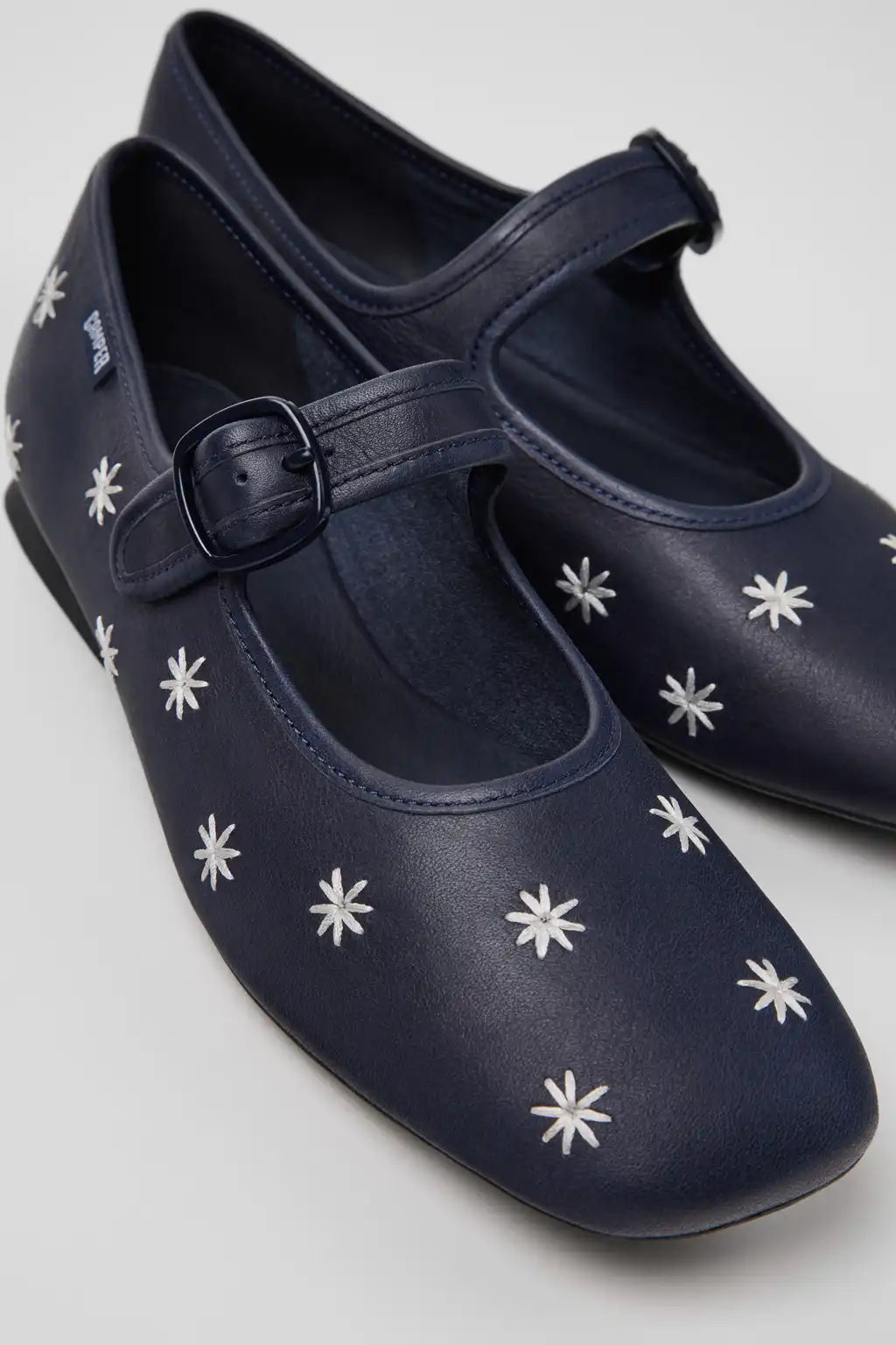 Casi Myra Brown Nubuck and Leather Ballerinas for Women.