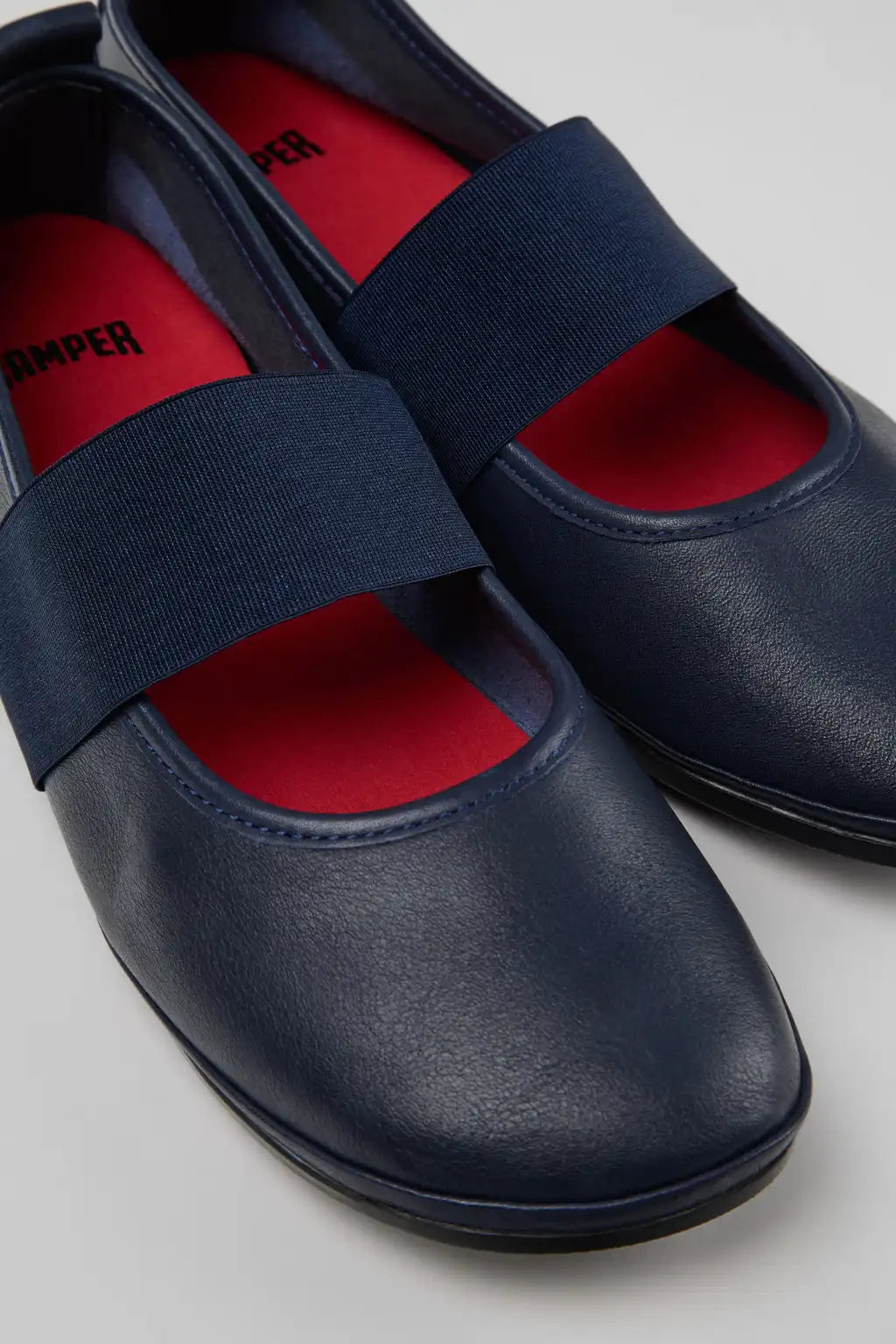 Right Nina Red Leather Ballerinas for Women.