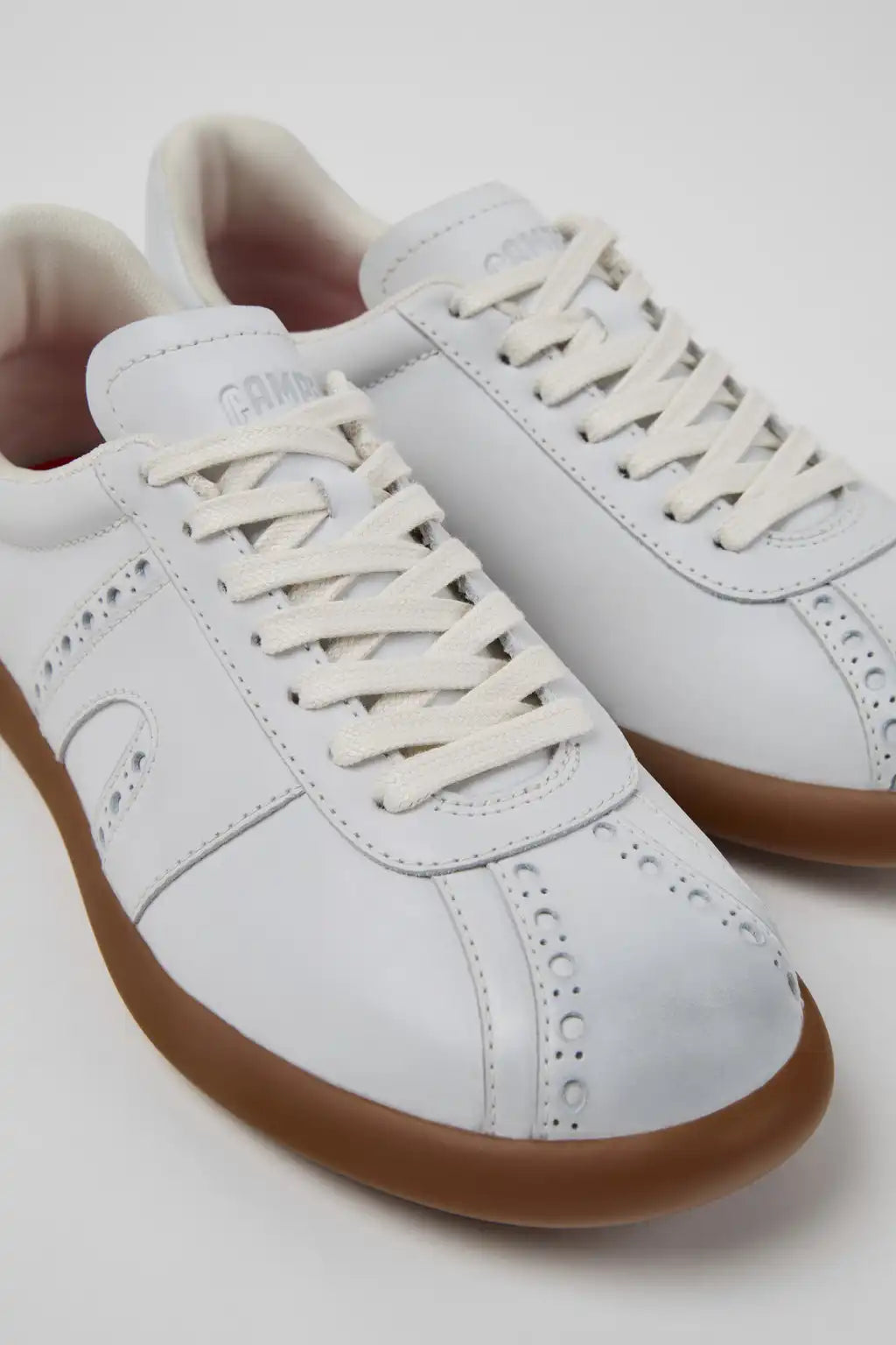 Twins Gray Leather Sneakers for Women.