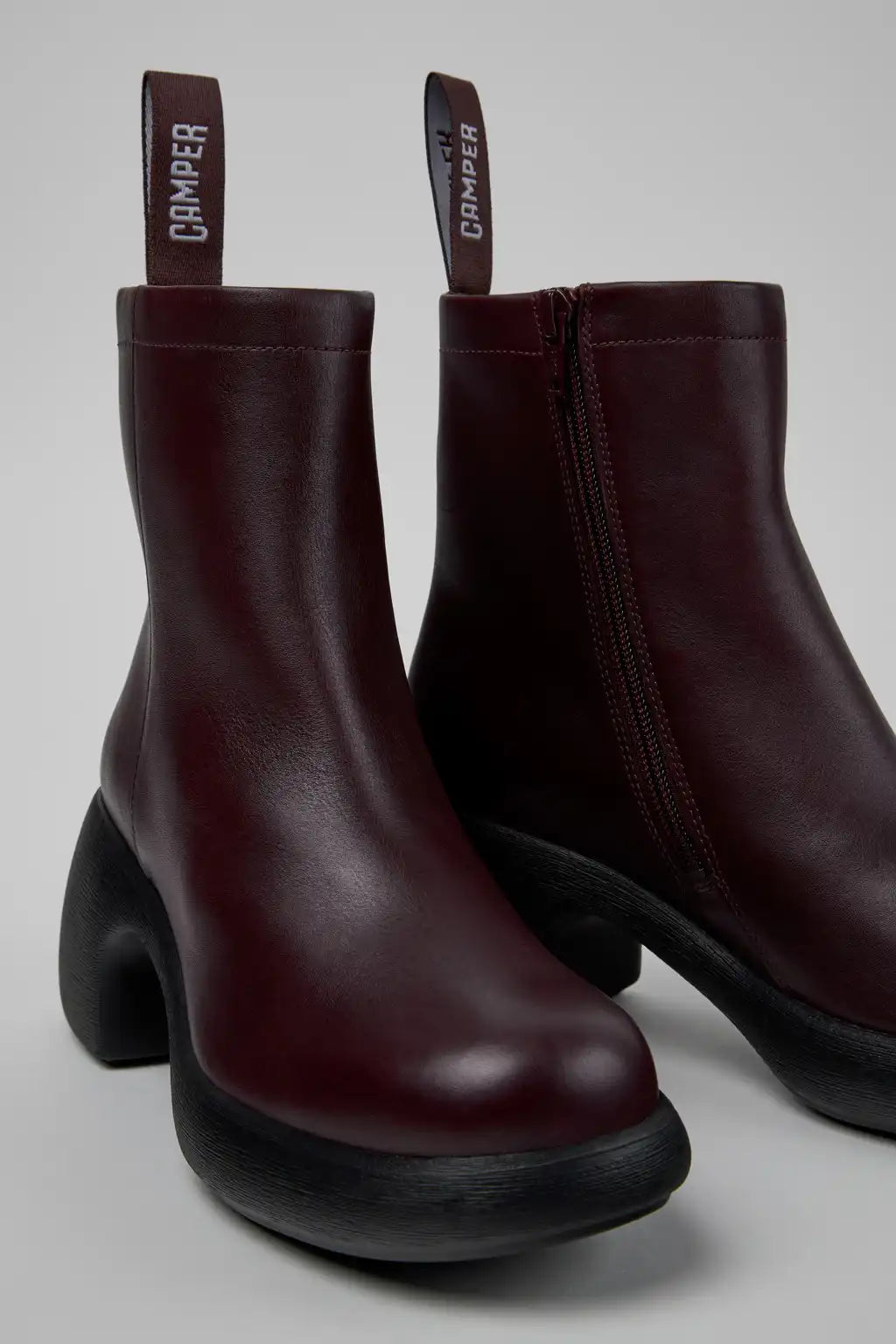 Thelma II Black Leather Ankle Boots for Women.