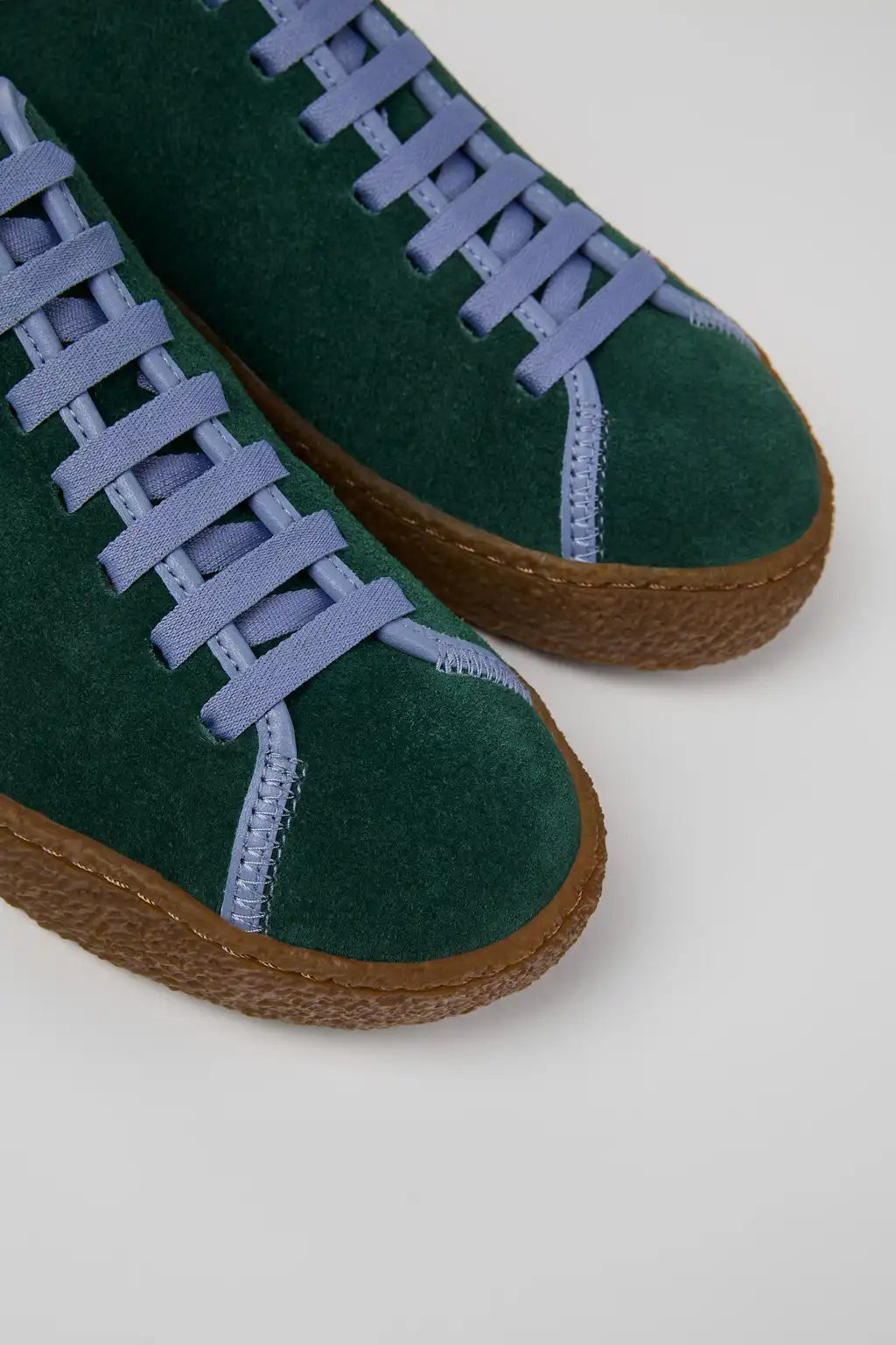Peu Terreno Brown and Blue Suede and Leather Shoes for Men.