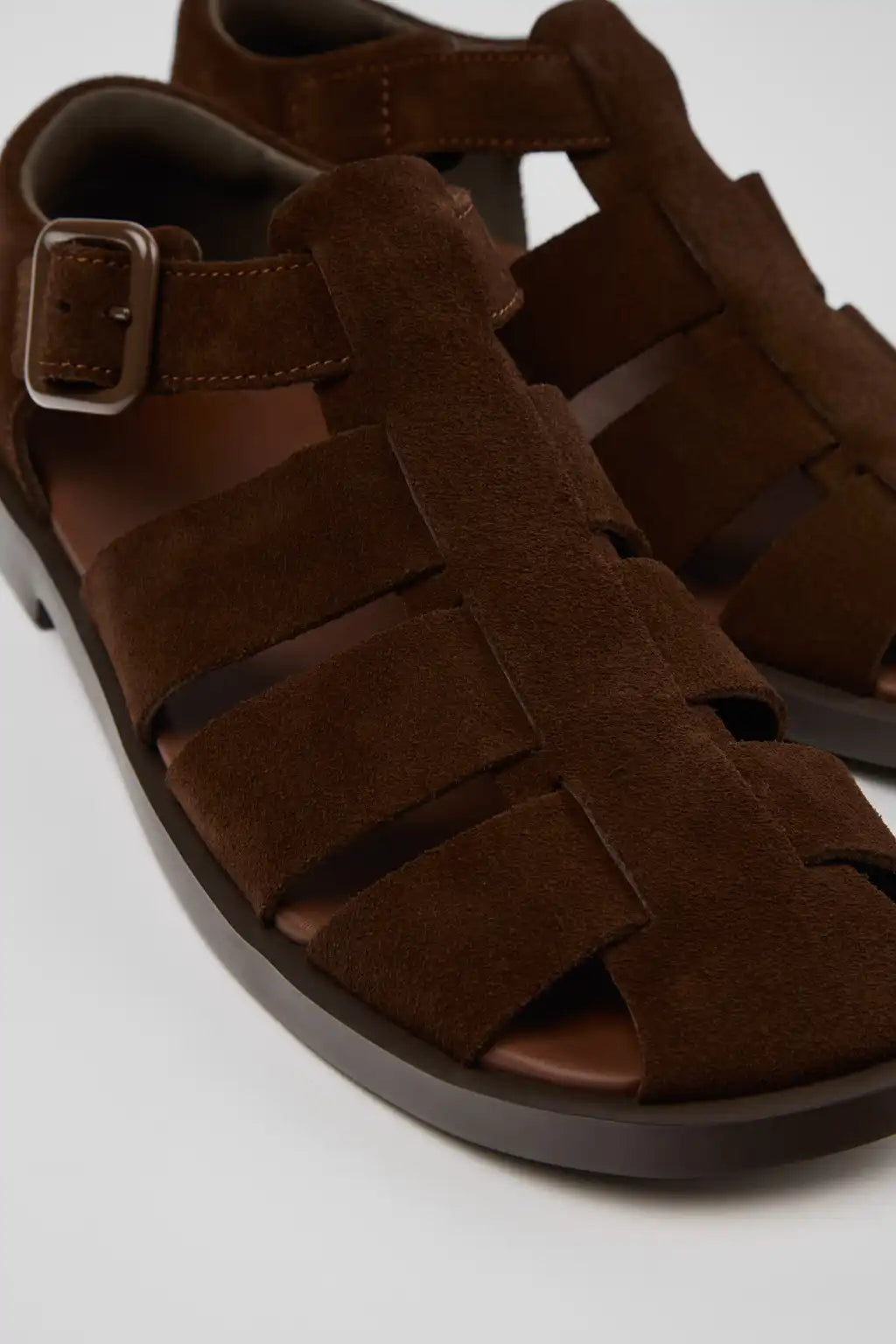 Don Black Leather Sandals for Men.