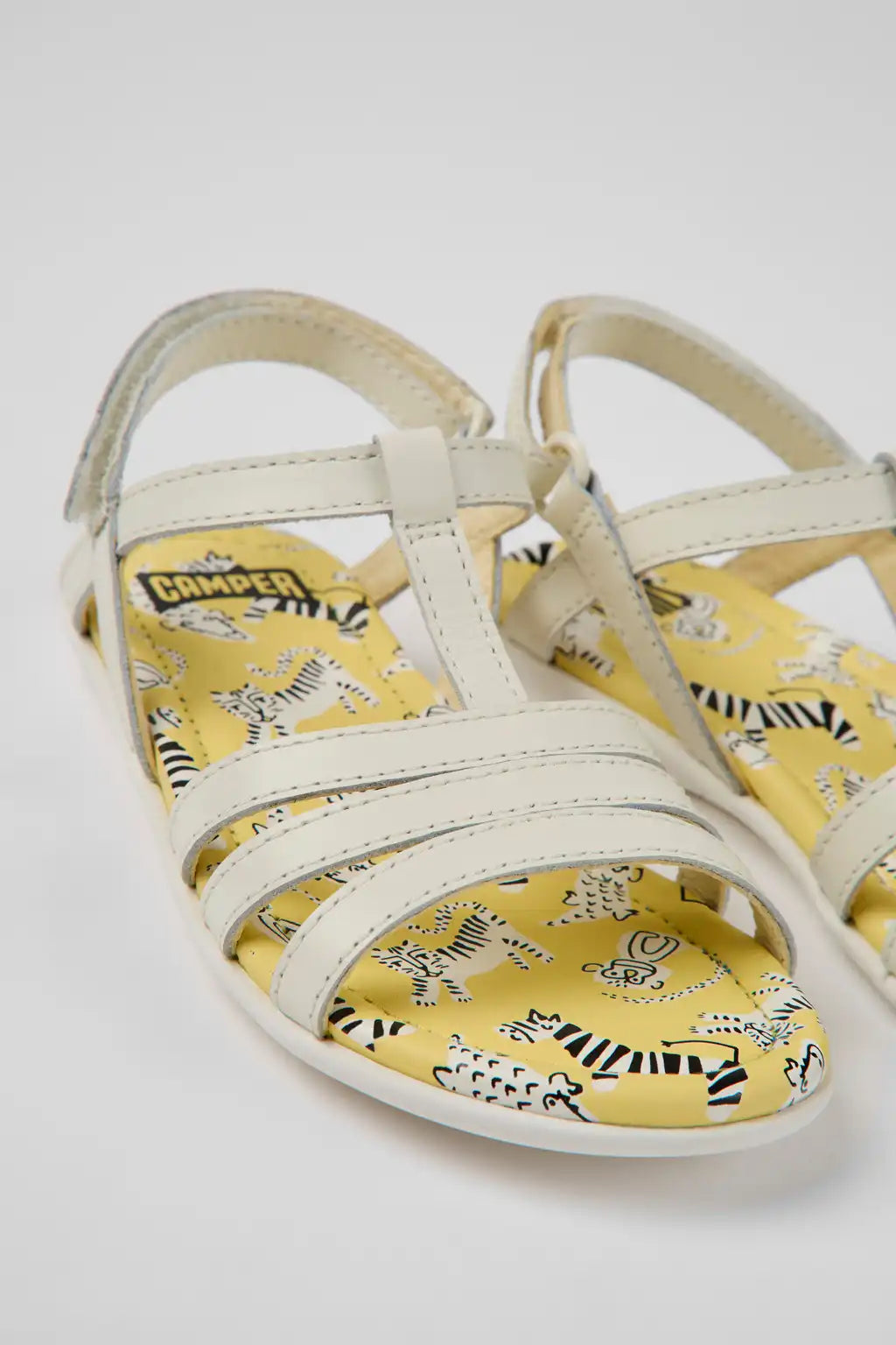 Twins Brown leather sandals for kids