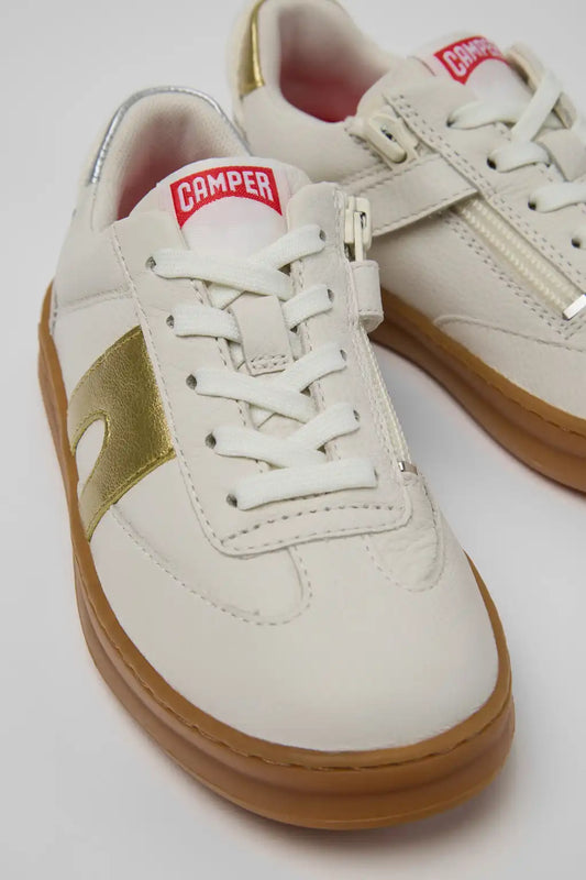 Twins Multicolor Leather Sneakers for Children.