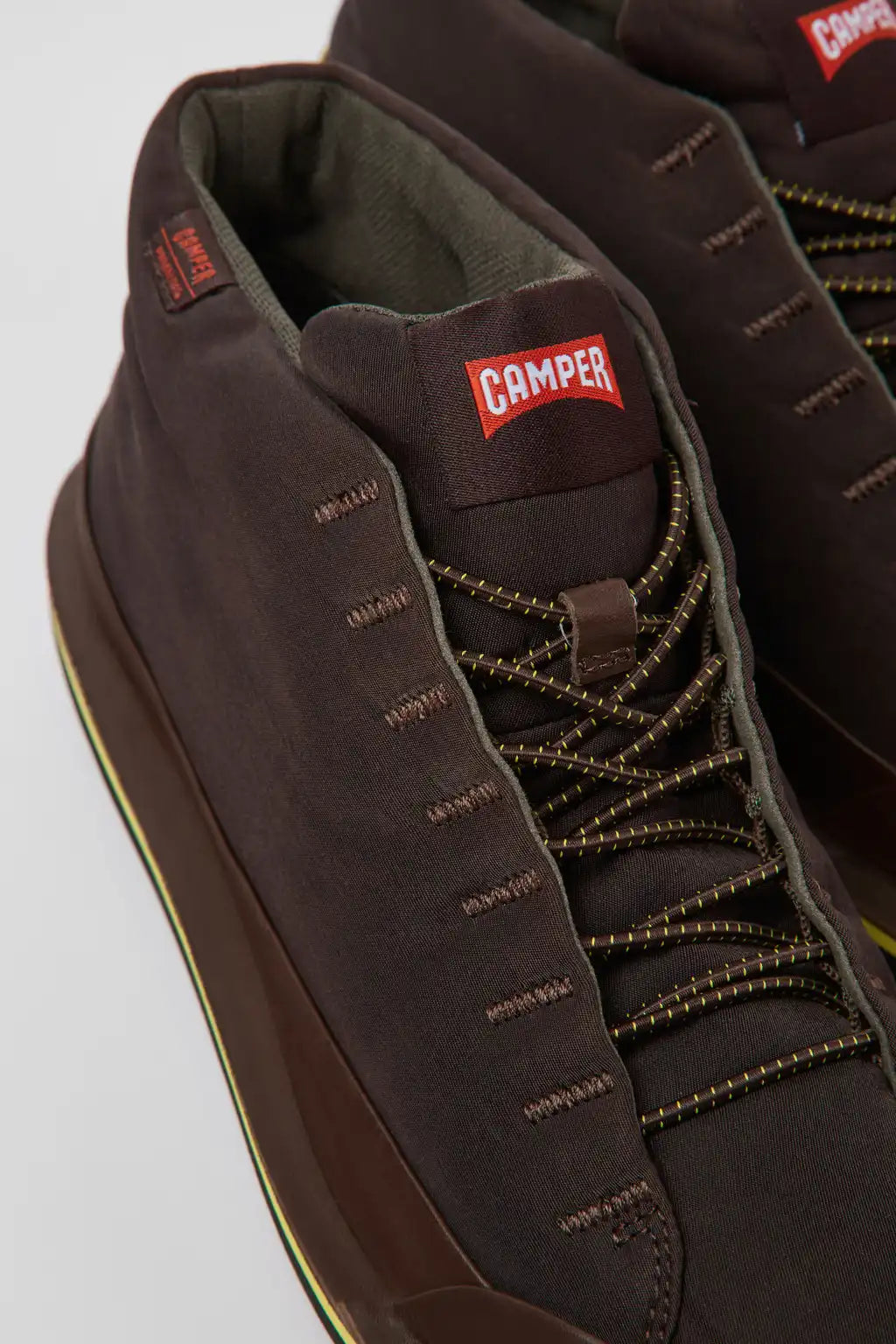 Beetle Black Textile and Nubuck Ankle Boots for Men.