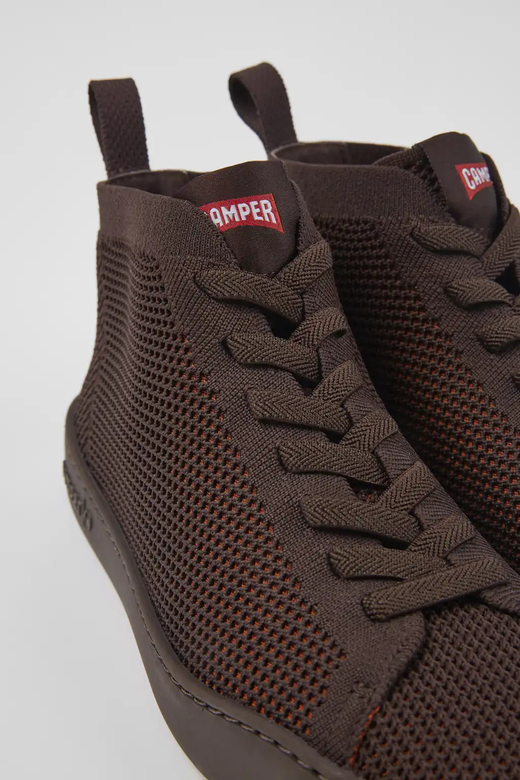 Peu Touring Black one-piece knit sneakers for women