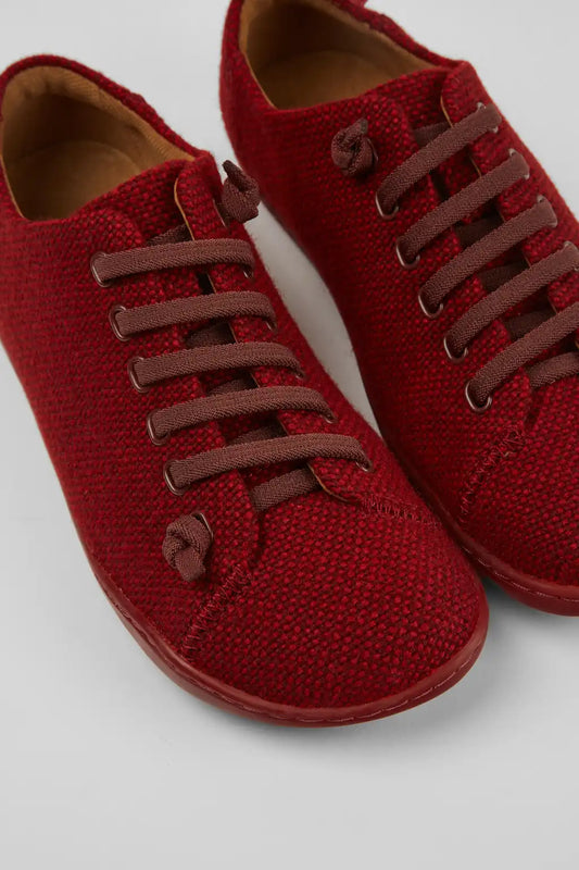 Peu Burgundy wool and viscose shoes for women