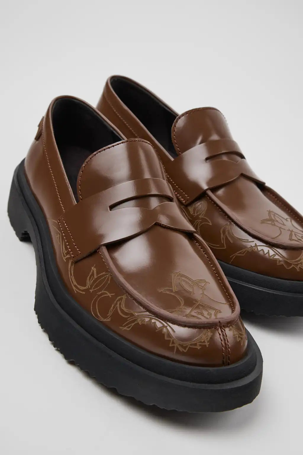 Walden Burgundy leather loafers for women