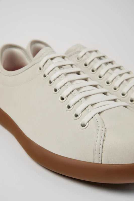 Pelotas Soller White Leather Sneakers for Men.