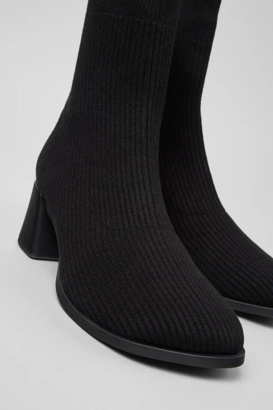 Kora - TENCEL Black TENCEL™ Lyocell Mid Boots for Women.