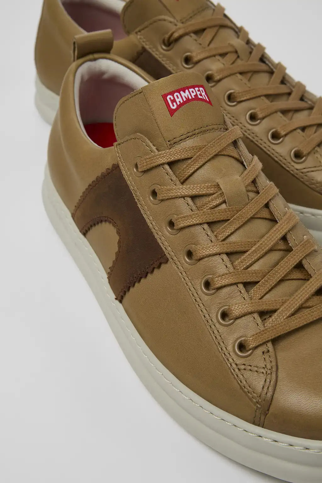 Runner Multicolor Recycled Leather Men's Sneakers.
