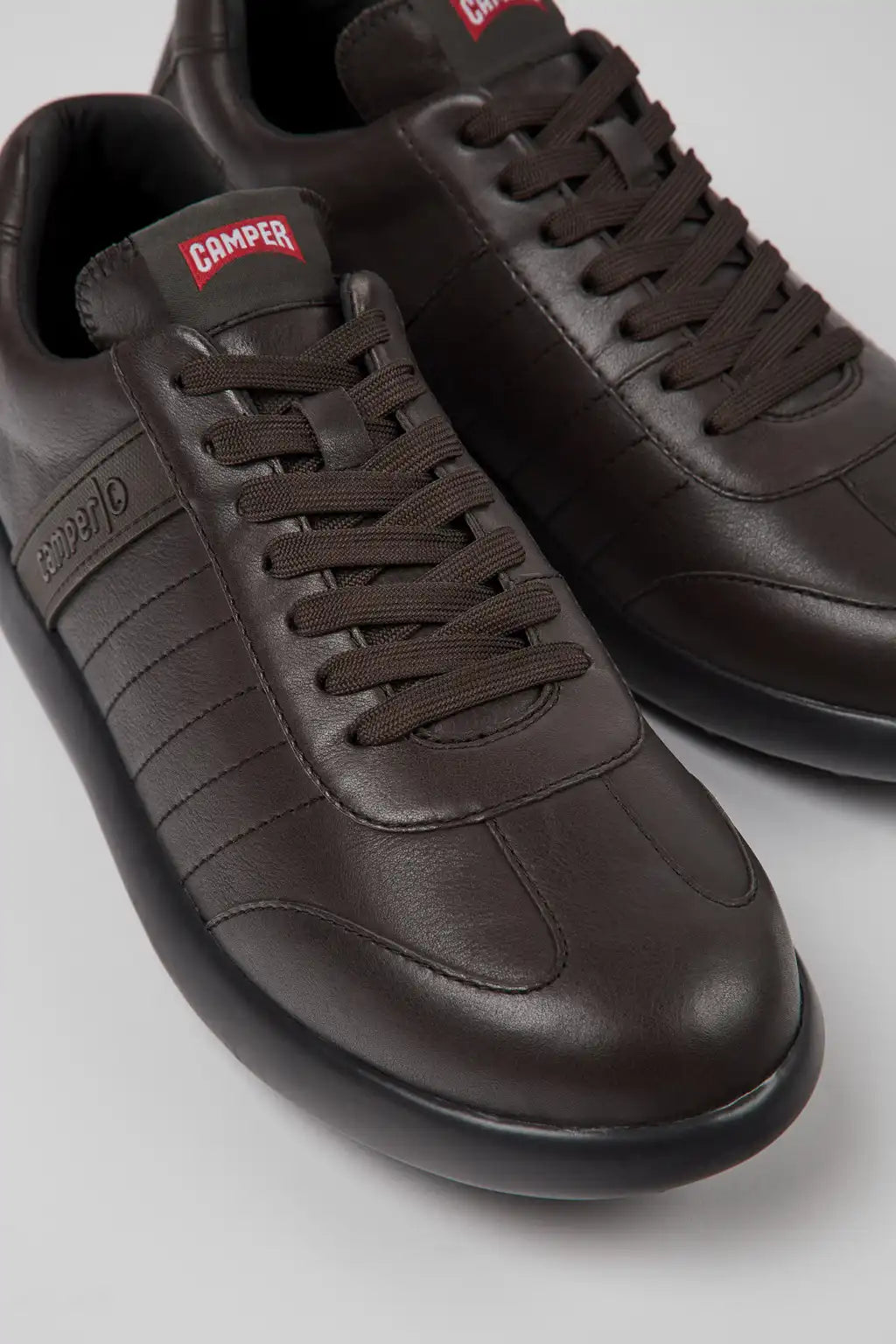 Pelotas XLF Brown Leather Sneakers for Men.