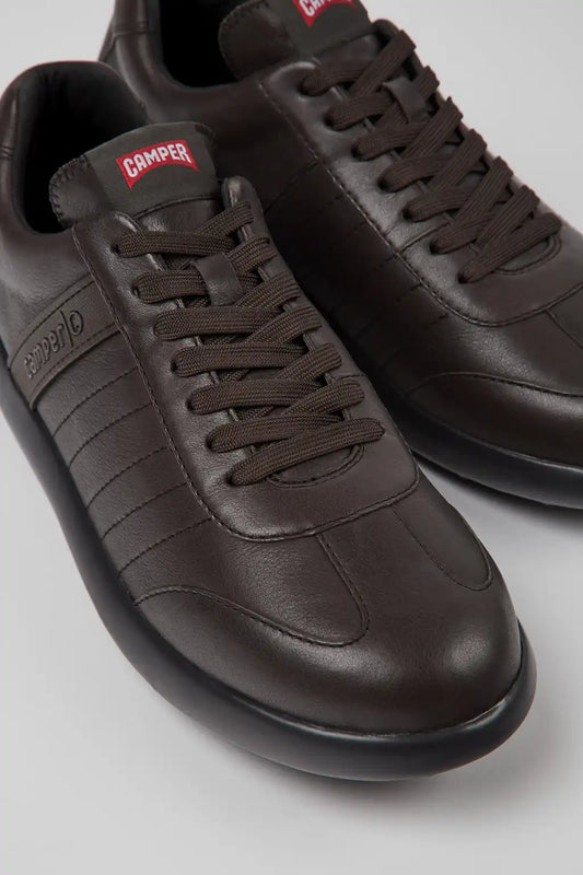 Pelotas XLF Brown Leather Sneakers for Men.