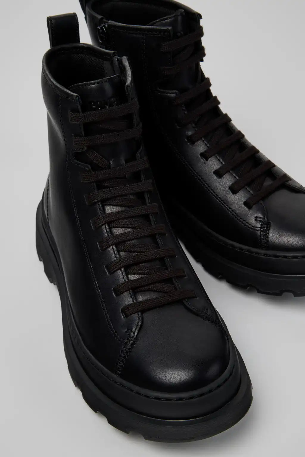 Brutus+ Black Leather Ankle Boots for Women.