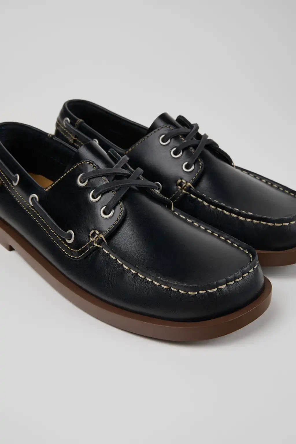 Don Black Leather Moccasin/Nautical Shoes for Men.