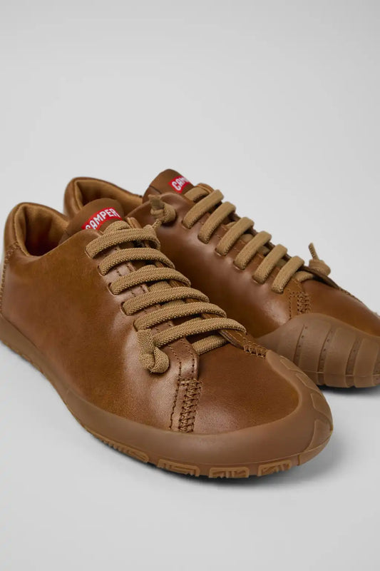 Peu Path+ Brown Leather Sneakers for Women.