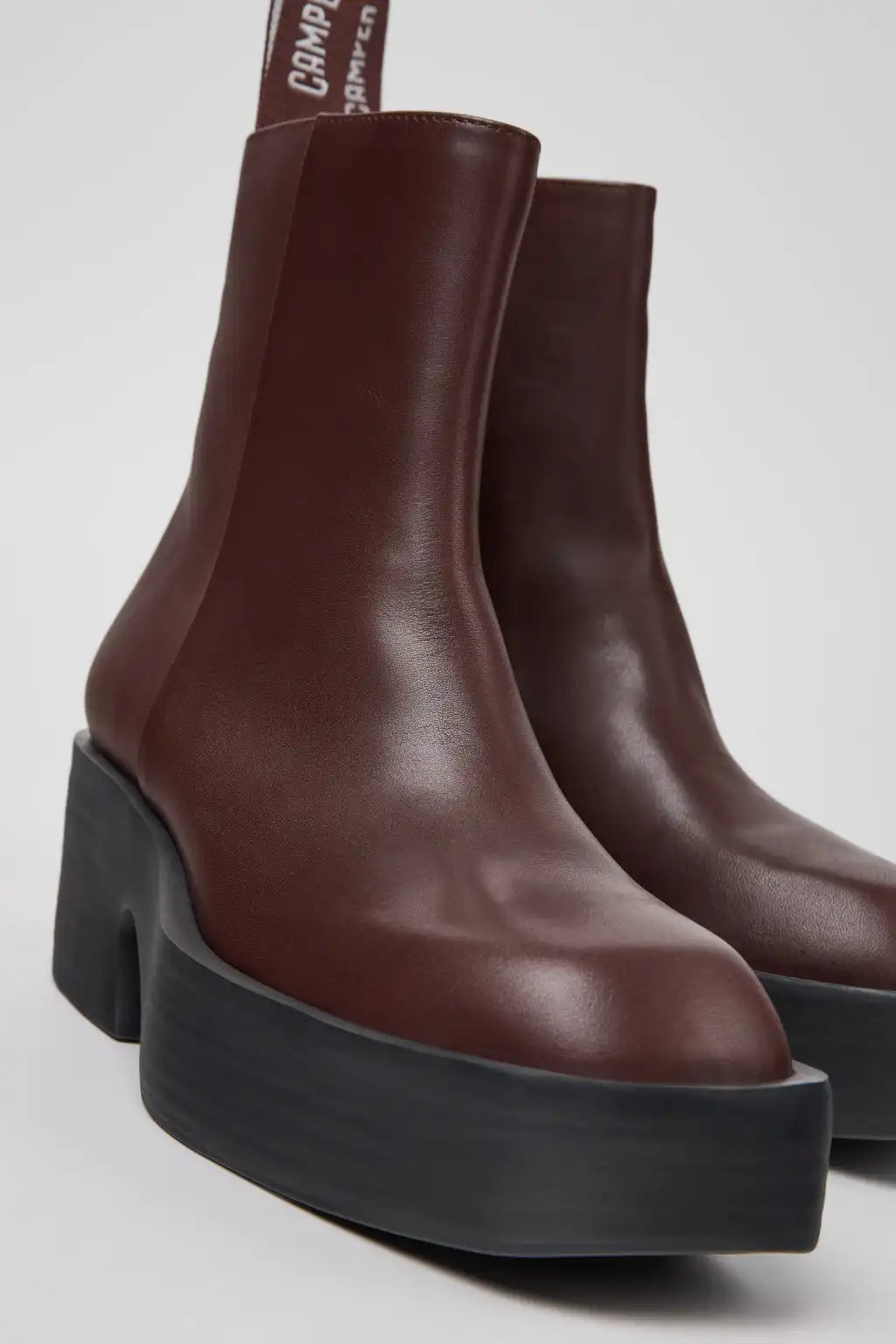 Billie Black Leather Mid Boots for Women.