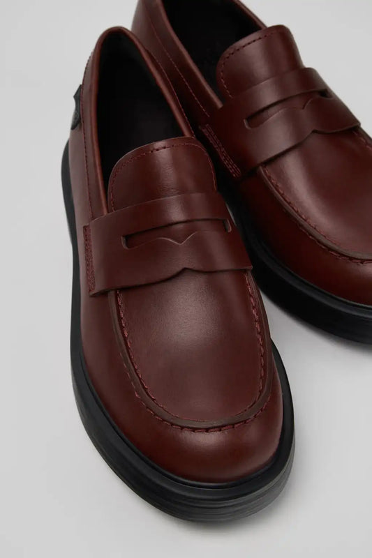 Dean Burgundy Leather Shoes for Women.