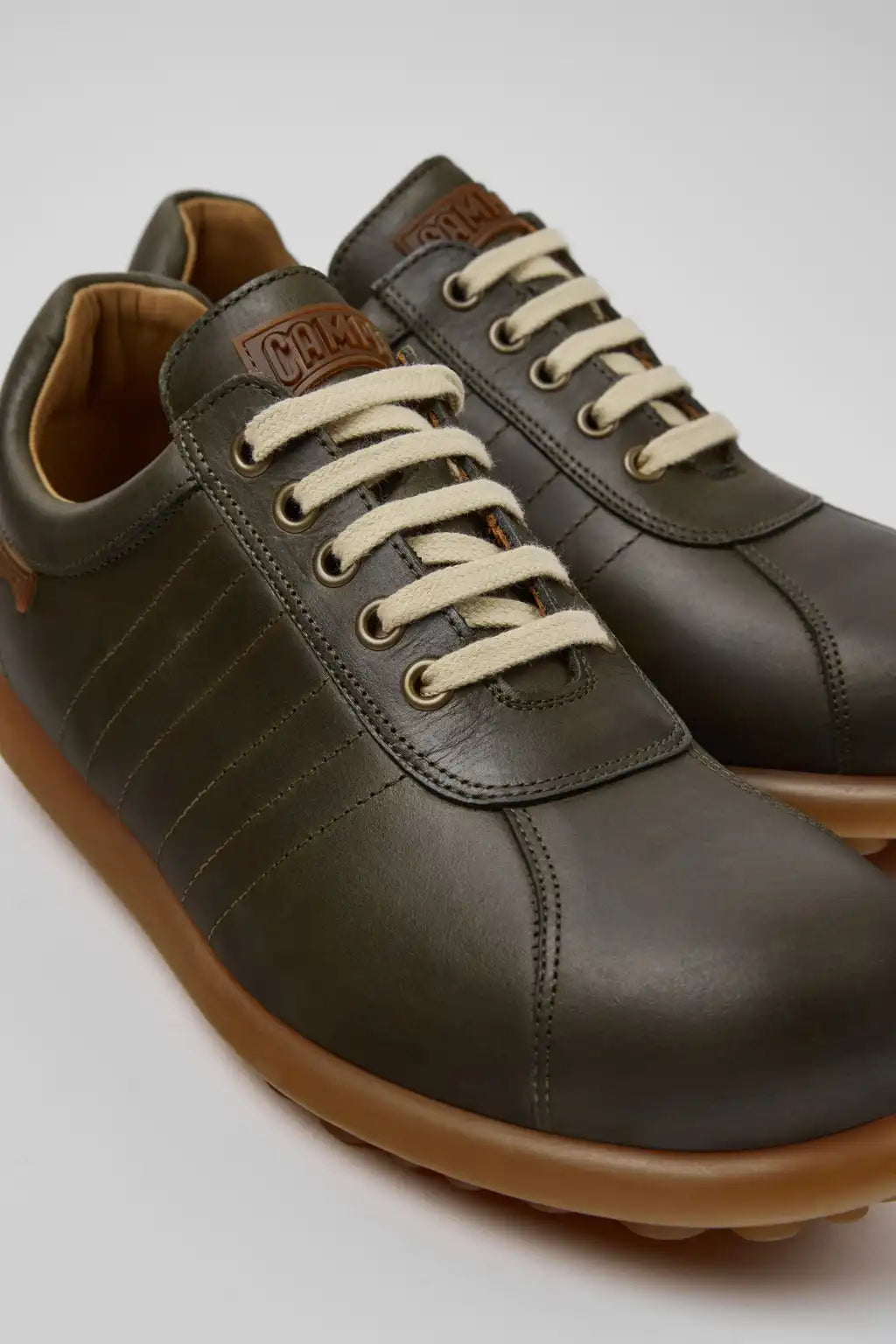 Pelotas Black and Gray Vegetable-Tanned Leather Shoes for Men.