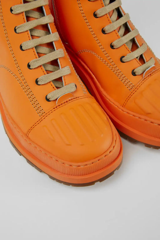 Brutus Trek MICHELIN Orange leather ankle boots for women
