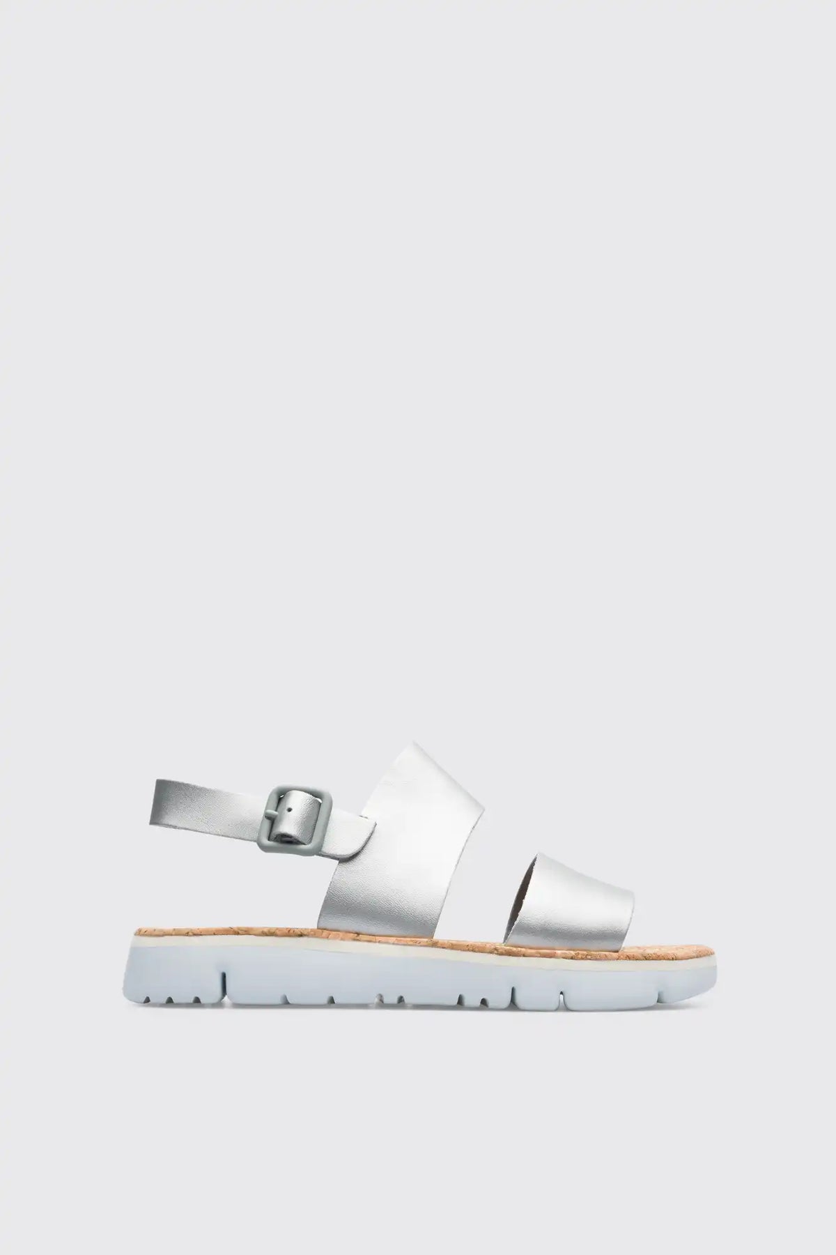 Oruga Black Leather Sandals for Women.