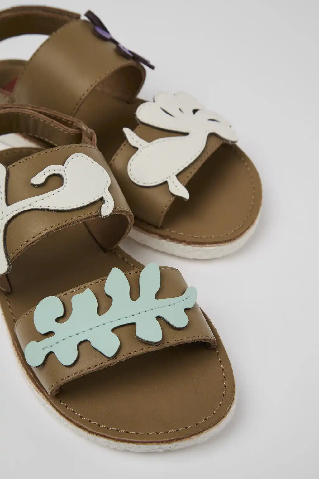 Twins Pink Leather 2-Strap Sandal