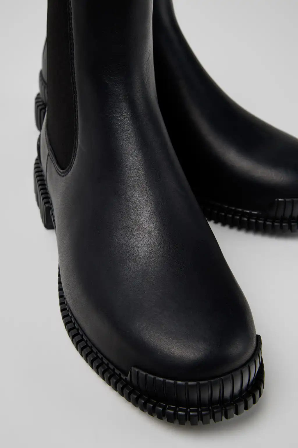 Pix Black Leather Ankle Boots for Women.