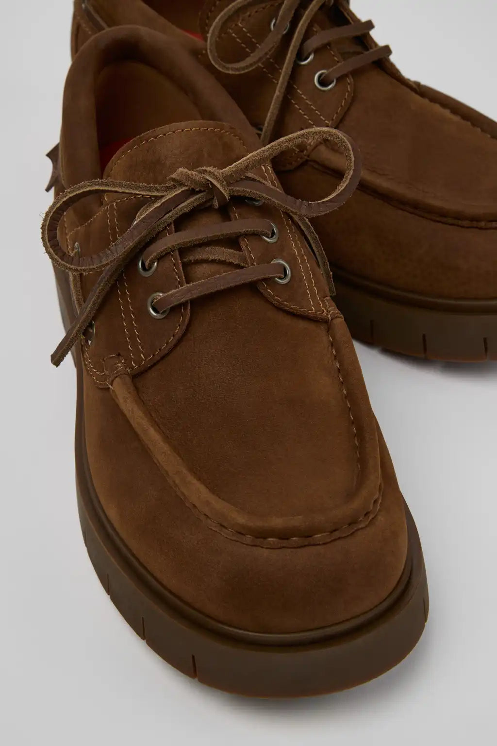 Alaro Brown Nubuck Nautical Shoes for Men.