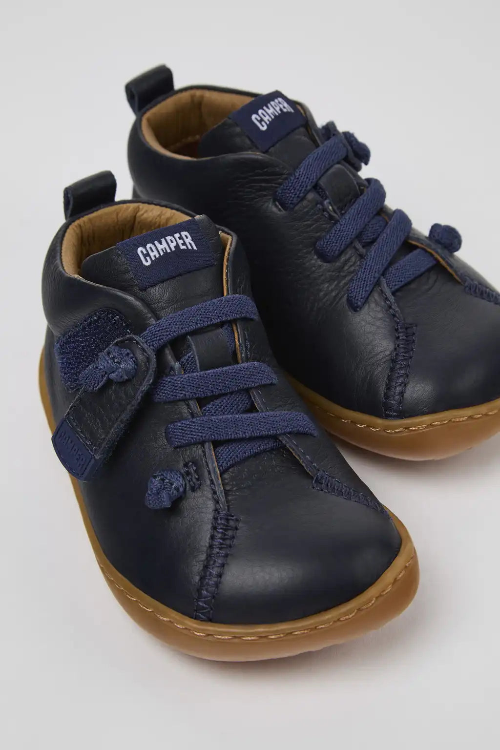 Twins White Leather Ankle Boots for Children.