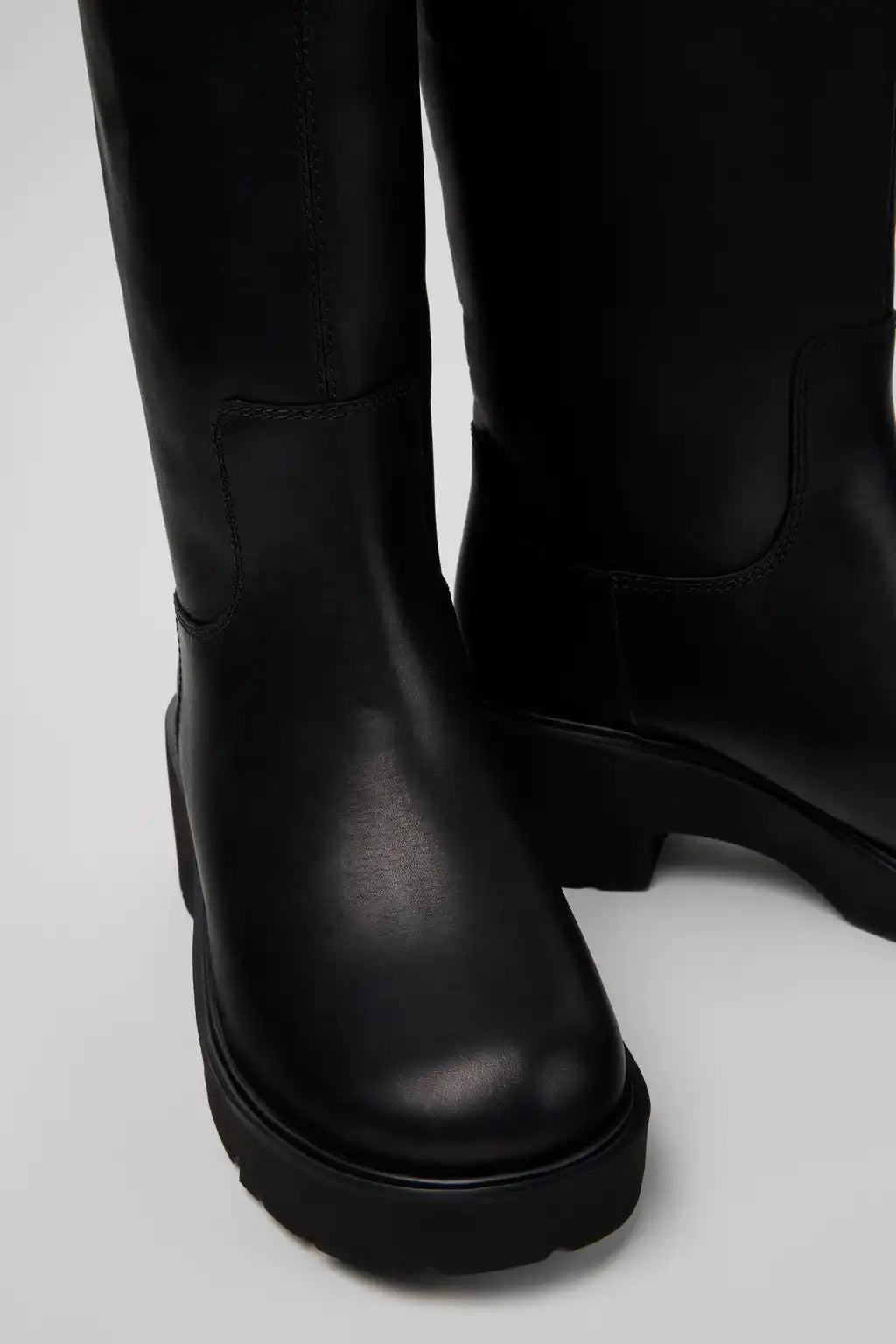 Milah Brown Leather High Boots for Women.