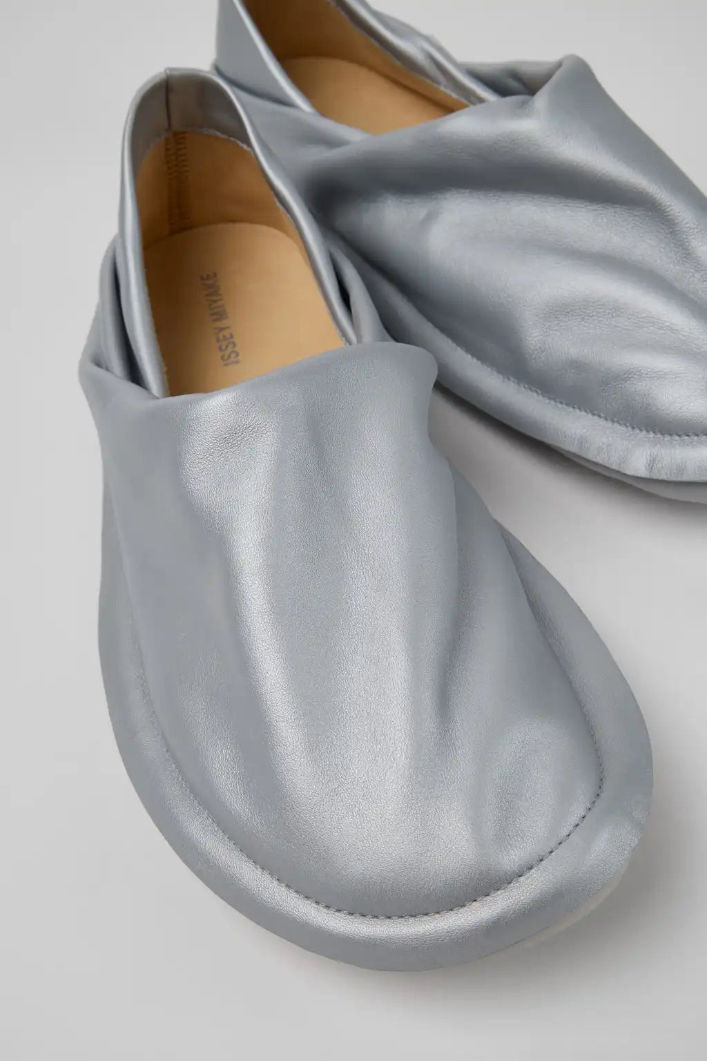 Camper x ISSEY MIYAKE - Peu Form Blue Leather Moccasins for Men.