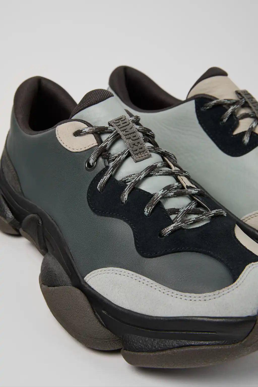 Twins Multicolor Leather and Nubuck Sneakers for Men.