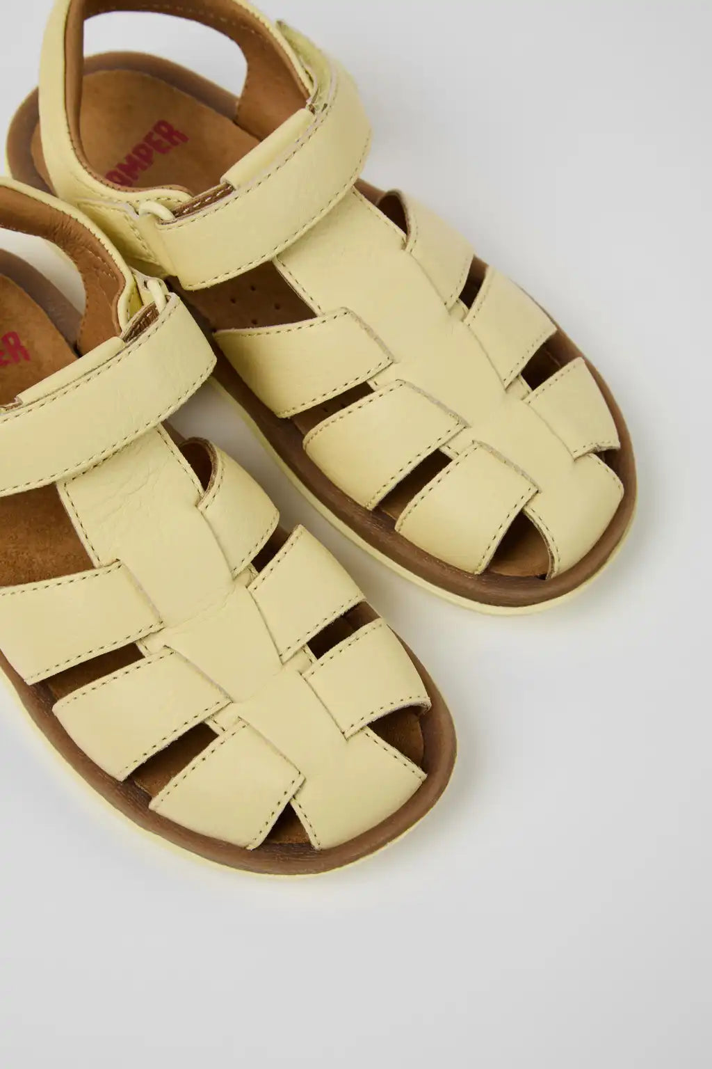 Bicho Blue Leather Closed Sandals for kids.