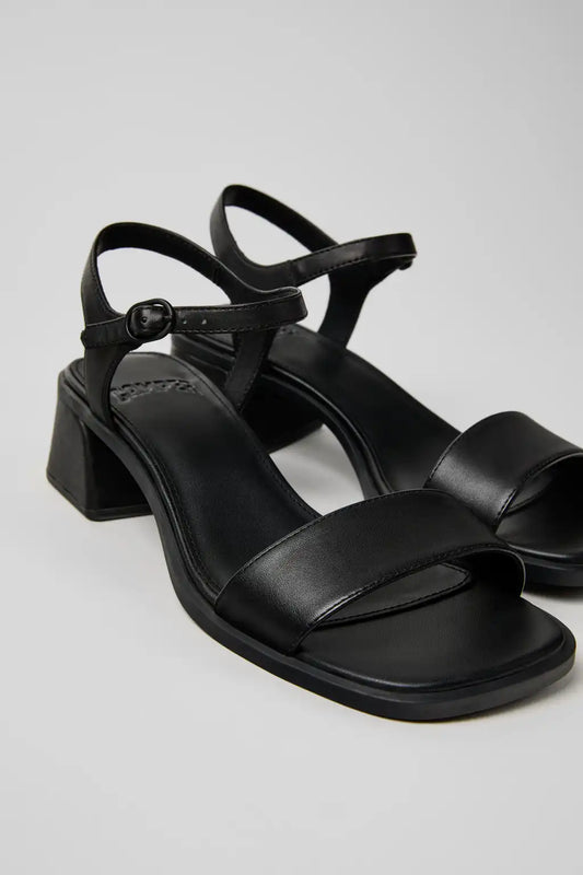 Kora Sandal Black Leather Sandals for Women.