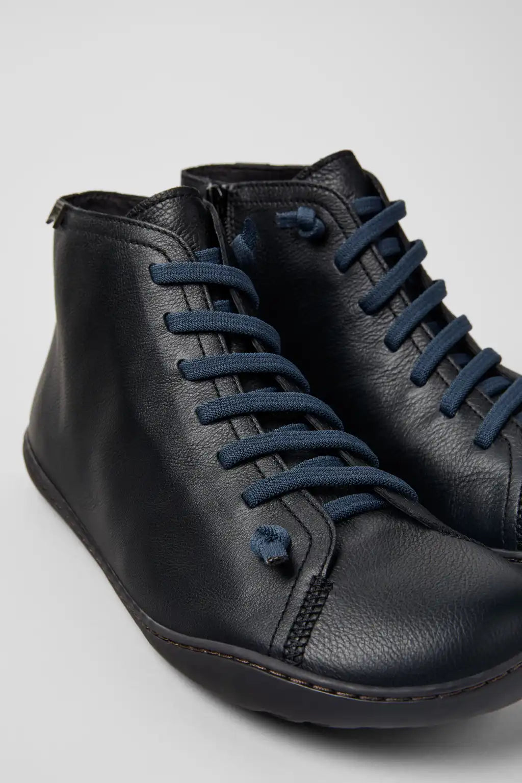Peu Blue Leather Ankle Boots for Men.