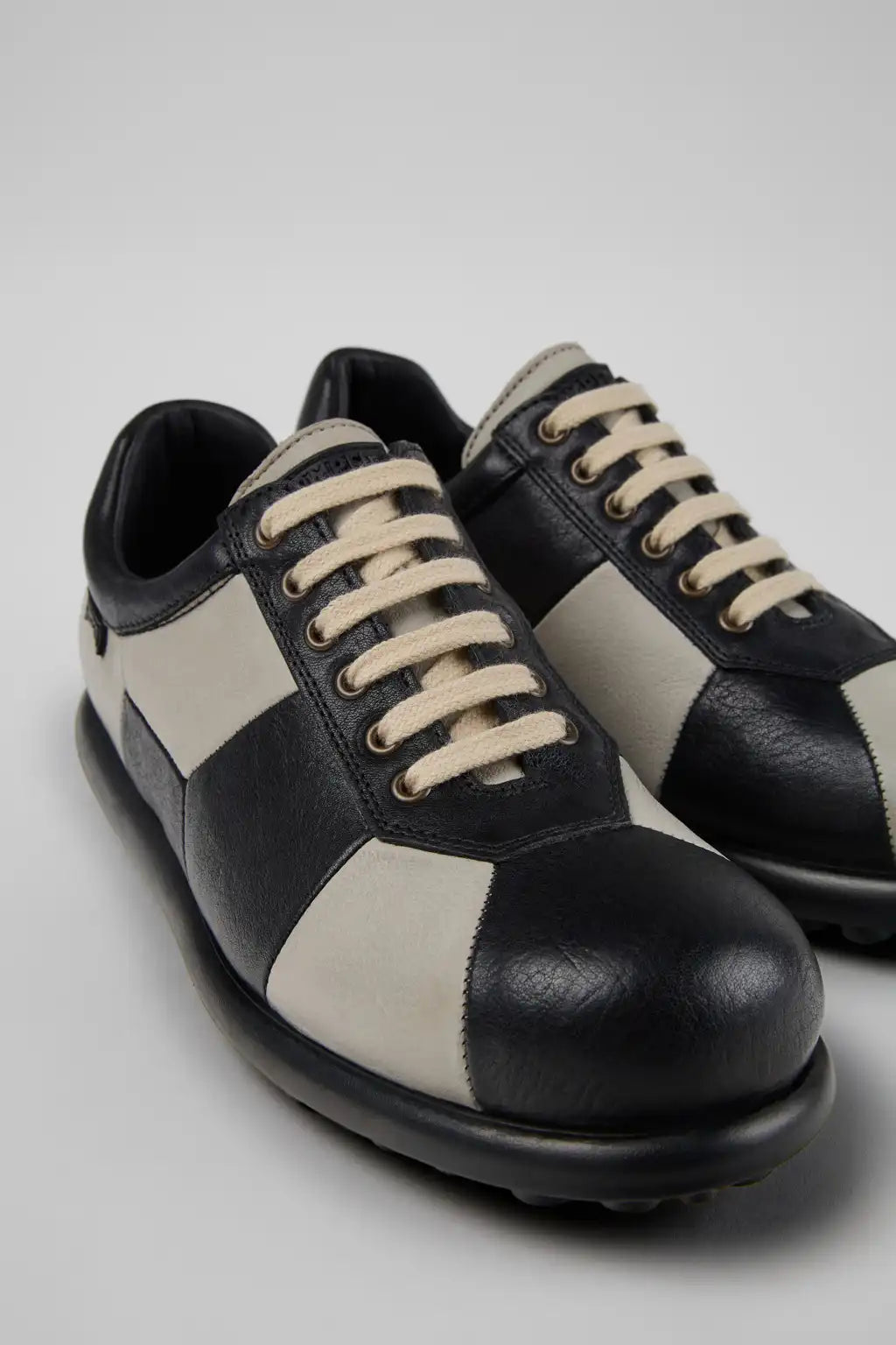Twins Beige Leather Shoes for Women.