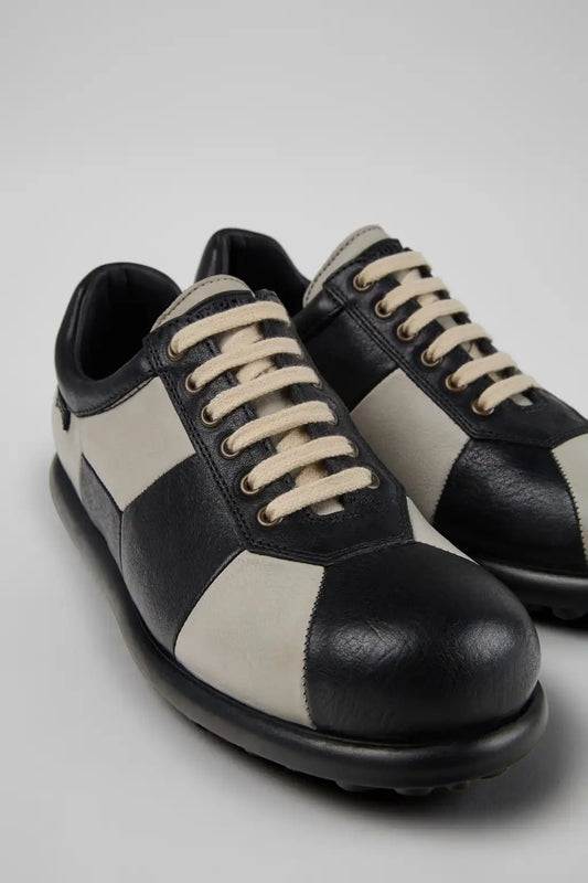 Twins Beige Leather Shoes for Women.