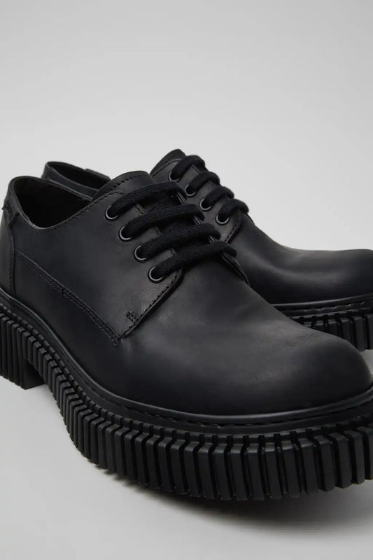 Pix Berlin Black Nubuck Shoes for Men.