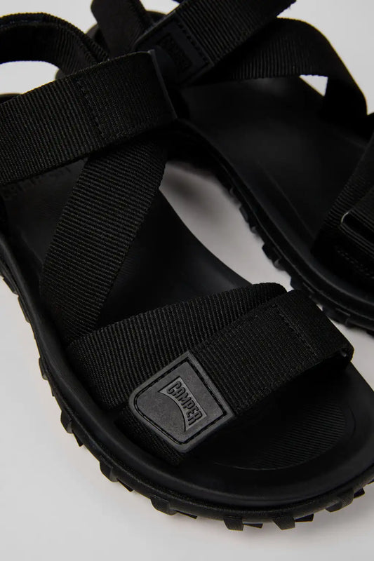 Drift Trail Sandal Black Textile Sandals for Women.