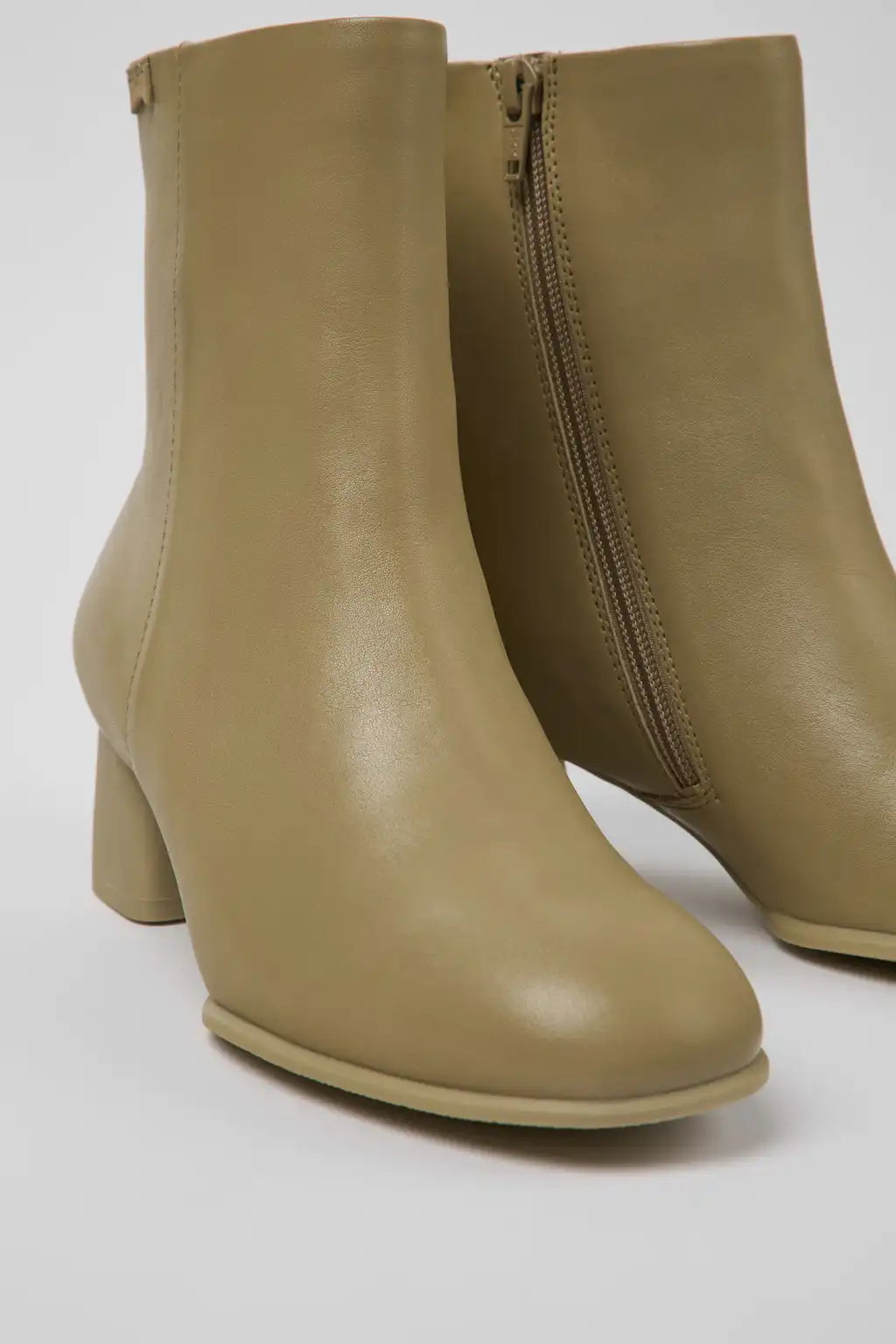 Katie Black Leather Ankle Boots for Women.