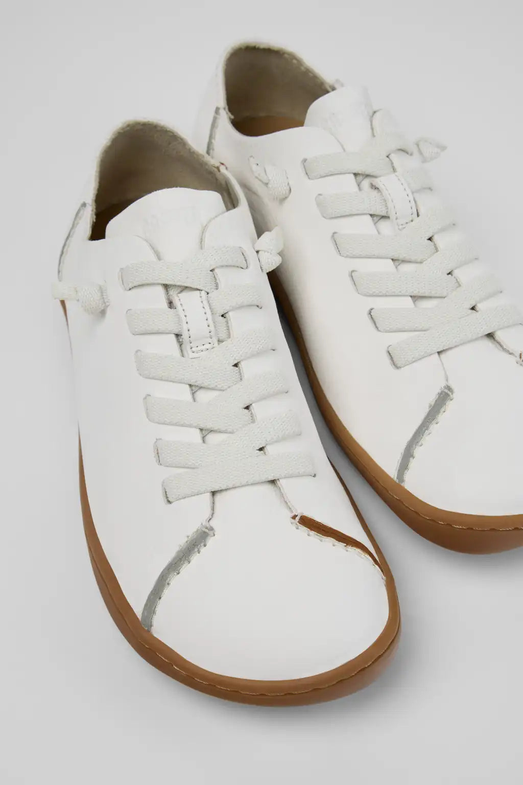 Twins White Leather Shoes for Women.