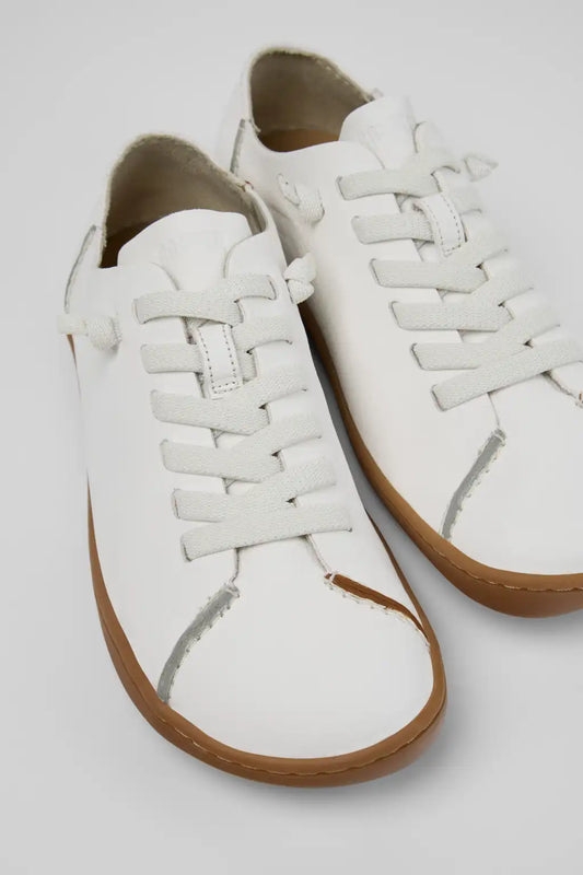 Twins White Leather Shoes for Women.